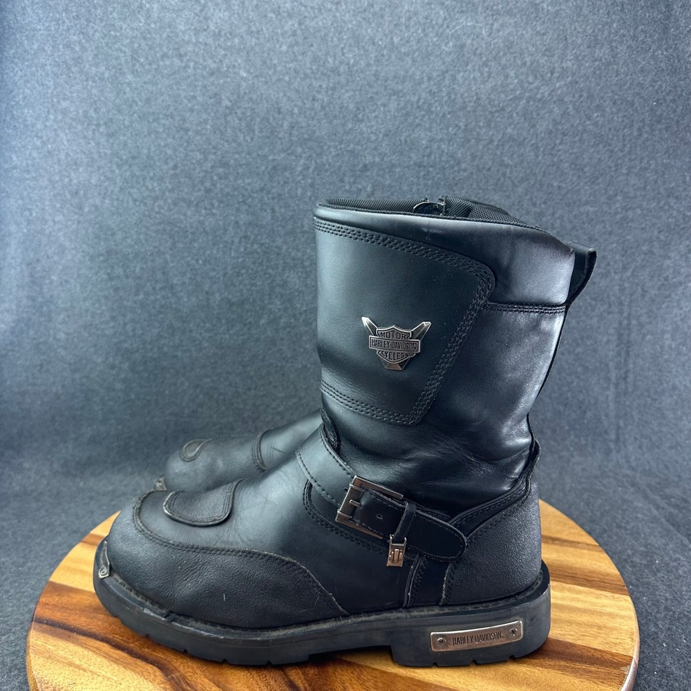 Harley-Davidson Men's 13 Shift Engineer Zip Black 9-Inch Motorcycle Boots D95115 - Picture 8 of 15